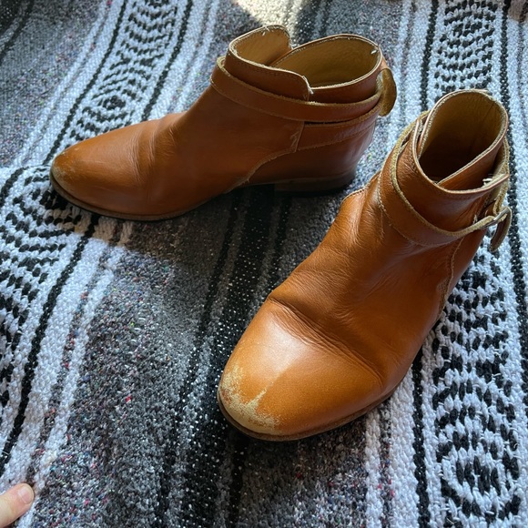 Dieppa Restrepo deep tan ankle boot with strap - super soft leather 6.5 - Picture 2 of 6
